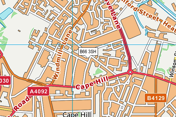 B66 3SH map - OS VectorMap District (Ordnance Survey)