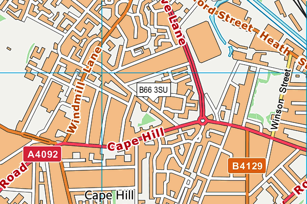 B66 3SU map - OS VectorMap District (Ordnance Survey)