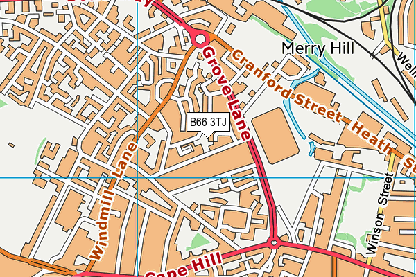 B66 3TJ map - OS VectorMap District (Ordnance Survey)