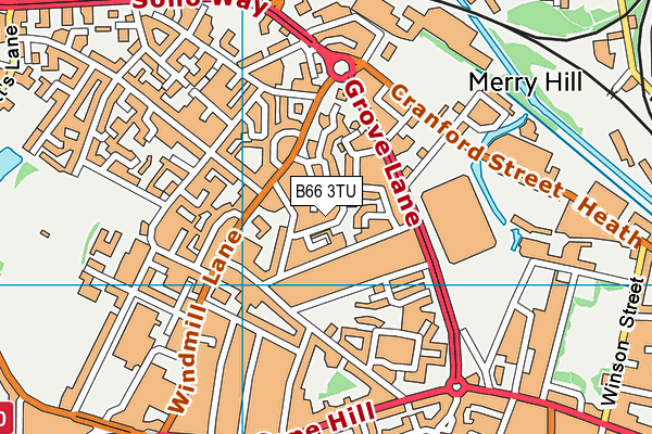 B66 3TU map - OS VectorMap District (Ordnance Survey)