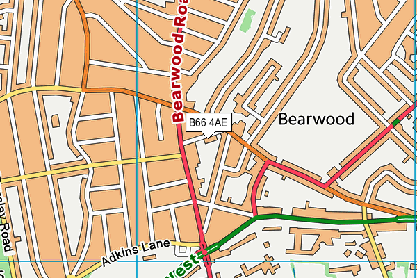 B66 4AE map - OS VectorMap District (Ordnance Survey)