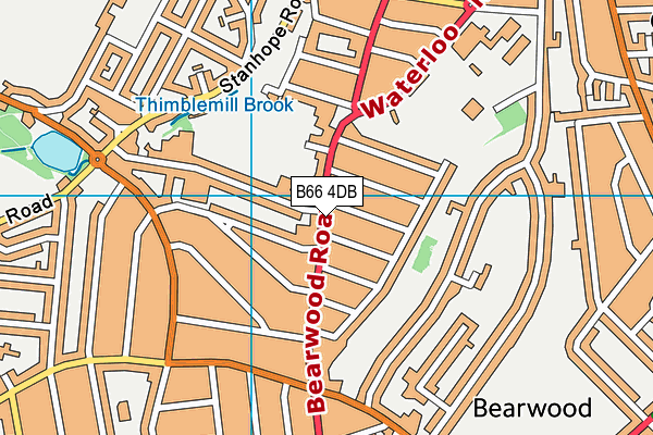 B66 4DB map - OS VectorMap District (Ordnance Survey)