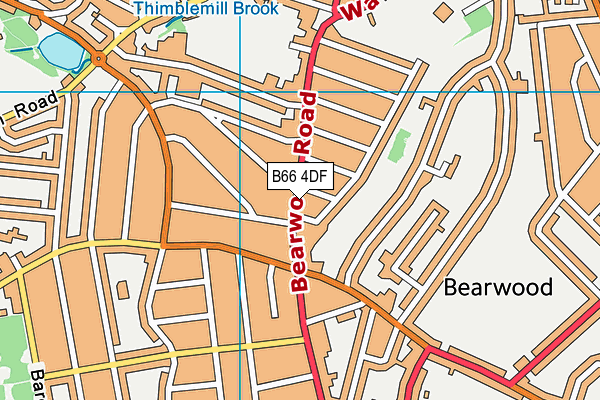 B66 4DF map - OS VectorMap District (Ordnance Survey)