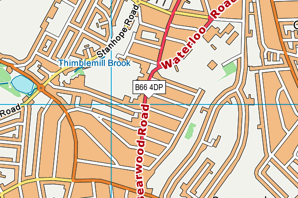 B66 4DP map - OS VectorMap District (Ordnance Survey)