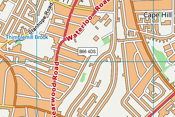 B66 4DS map - OS VectorMap District (Ordnance Survey)