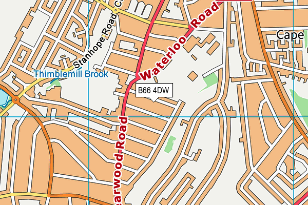B66 4DW map - OS VectorMap District (Ordnance Survey)