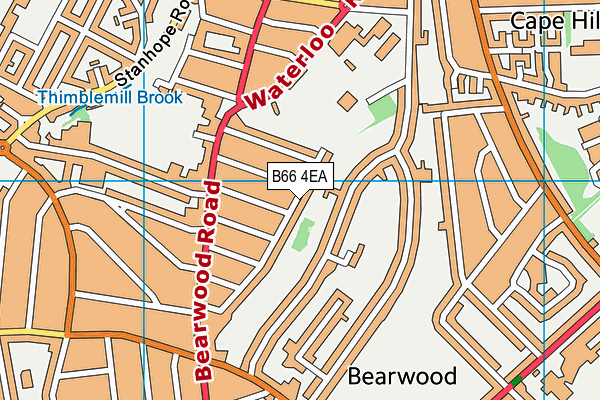 B66 4EA map - OS VectorMap District (Ordnance Survey)