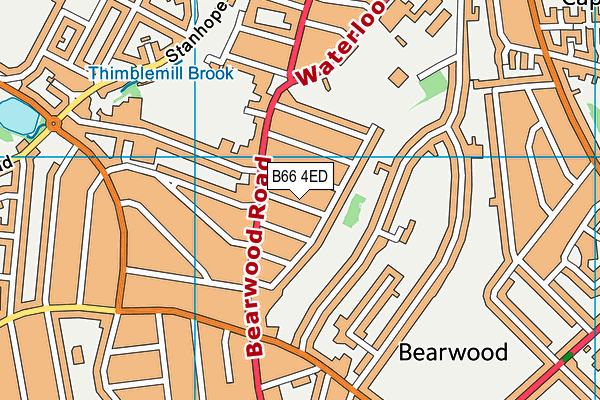 B66 4ED map - OS VectorMap District (Ordnance Survey)