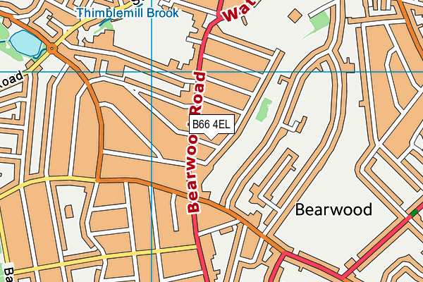 B66 4EL map - OS VectorMap District (Ordnance Survey)