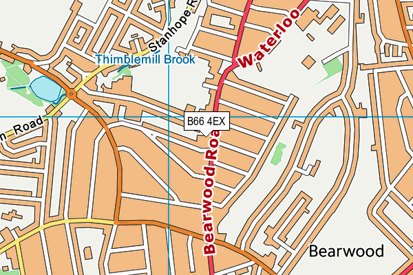 B66 4EX map - OS VectorMap District (Ordnance Survey)