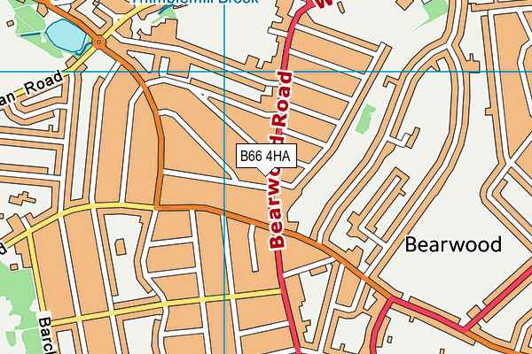 B66 4HA map - OS VectorMap District (Ordnance Survey)