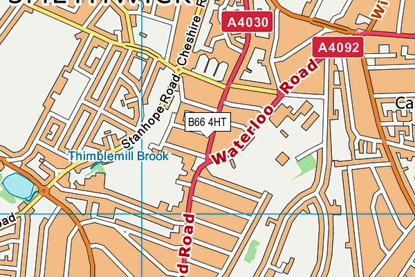 B66 4HT map - OS VectorMap District (Ordnance Survey)