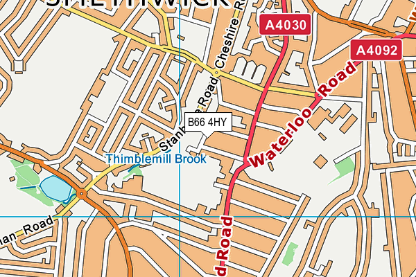 B66 4HY map - OS VectorMap District (Ordnance Survey)