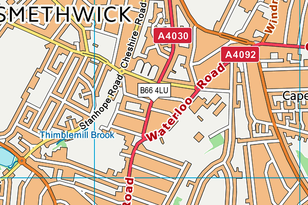 B66 4LU map - OS VectorMap District (Ordnance Survey)