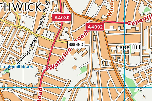 Hadley Stadium map (B66 4ND) - OS VectorMap District (Ordnance Survey)