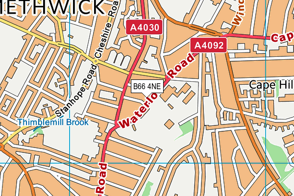 B66 4NE map - OS VectorMap District (Ordnance Survey)