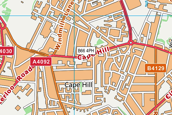 B66 4PH map - OS VectorMap District (Ordnance Survey)