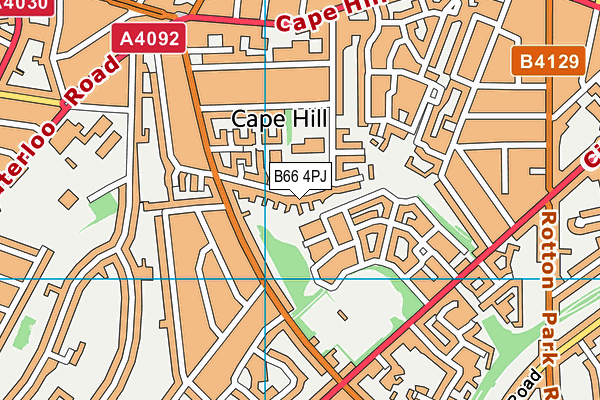 B66 4PJ map - OS VectorMap District (Ordnance Survey)