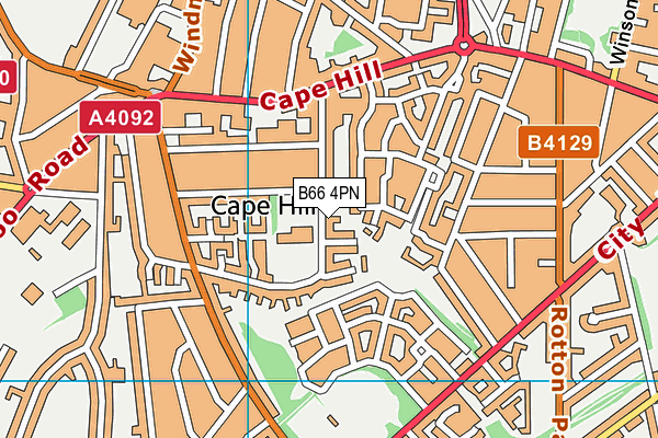 B66 4PN map - OS VectorMap District (Ordnance Survey)