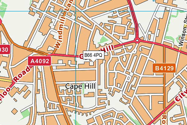 B66 4PQ map - OS VectorMap District (Ordnance Survey)