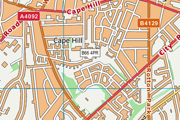 B66 4PR map - OS VectorMap District (Ordnance Survey)
