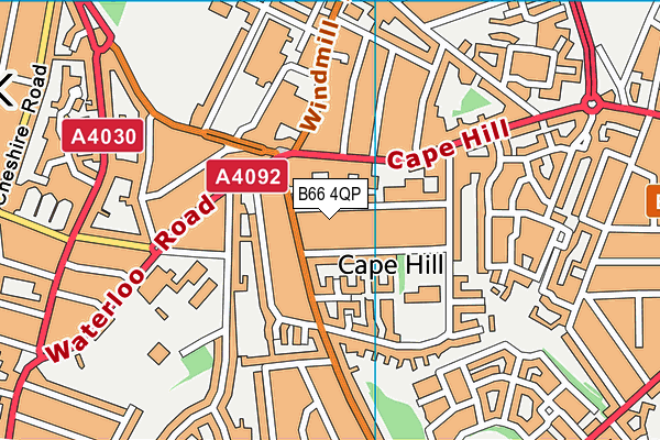 B66 4QP map - OS VectorMap District (Ordnance Survey)