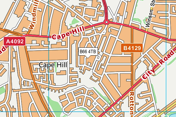 B66 4TB map - OS VectorMap District (Ordnance Survey)
