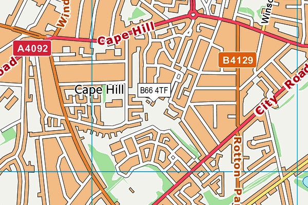 B66 4TF map - OS VectorMap District (Ordnance Survey)