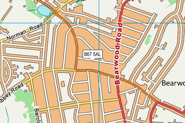B67 5AL map - OS VectorMap District (Ordnance Survey)