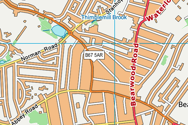 B67 5AR map - OS VectorMap District (Ordnance Survey)
