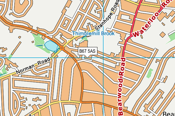 B67 5AS map - OS VectorMap District (Ordnance Survey)