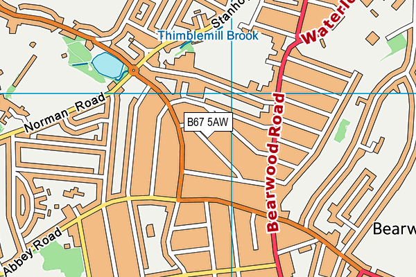 B67 5AW map - OS VectorMap District (Ordnance Survey)