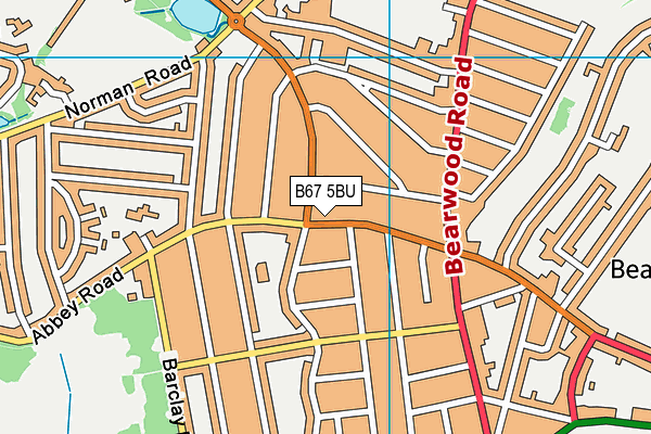 B67 5BU map - OS VectorMap District (Ordnance Survey)