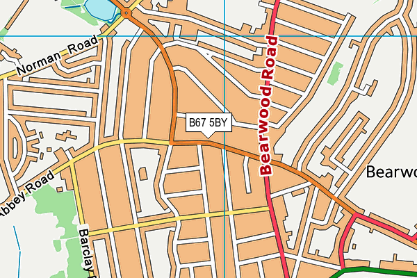 B67 5BY map - OS VectorMap District (Ordnance Survey)