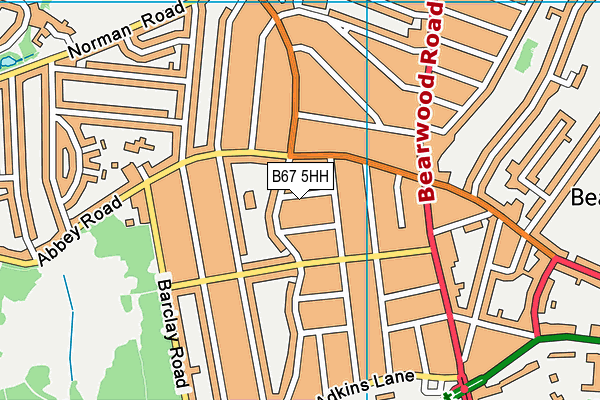 B67 5HH map - OS VectorMap District (Ordnance Survey)