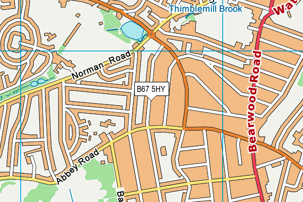 B67 5HY map - OS VectorMap District (Ordnance Survey)