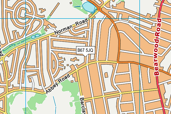 B67 5JQ map - OS VectorMap District (Ordnance Survey)