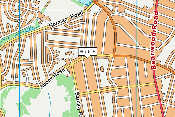 B67 5LH map - OS VectorMap District (Ordnance Survey)