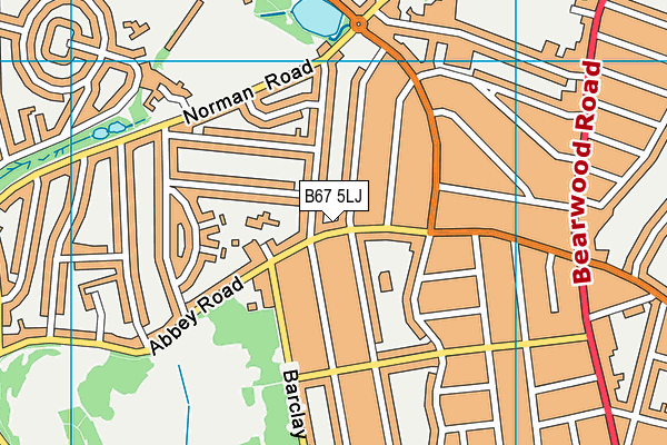B67 5LJ map - OS VectorMap District (Ordnance Survey)