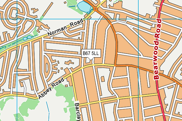 B67 5LL map - OS VectorMap District (Ordnance Survey)