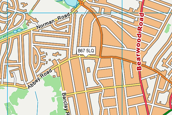 B67 5LQ map - OS VectorMap District (Ordnance Survey)