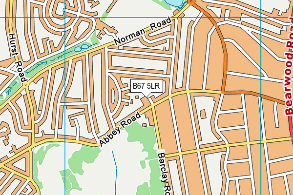 B67 5LR map - OS VectorMap District (Ordnance Survey)