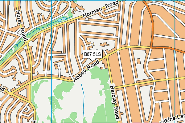 B67 5LS map - OS VectorMap District (Ordnance Survey)