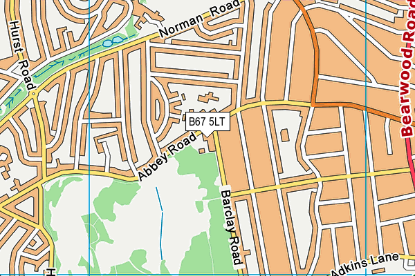 B67 5LT map - OS VectorMap District (Ordnance Survey)