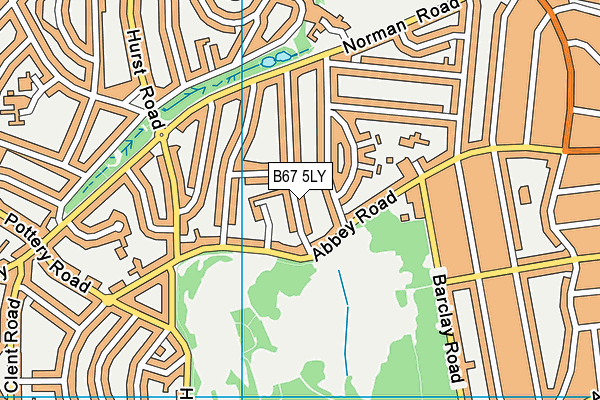 B67 5LY map - OS VectorMap District (Ordnance Survey)