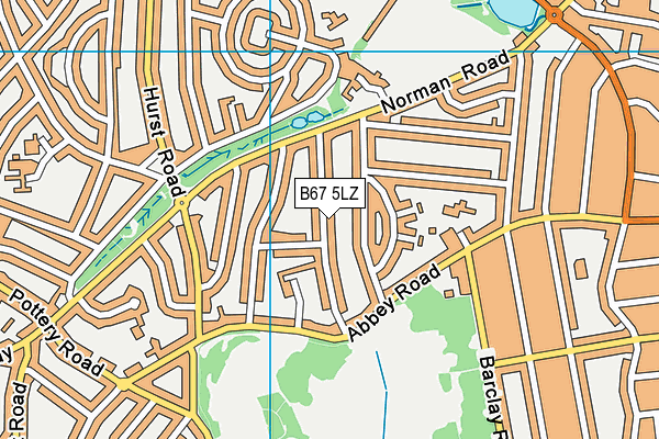 B67 5LZ map - OS VectorMap District (Ordnance Survey)