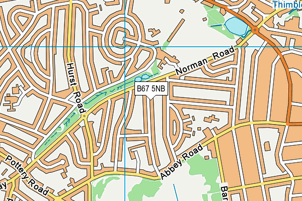 B67 5NB map - OS VectorMap District (Ordnance Survey)
