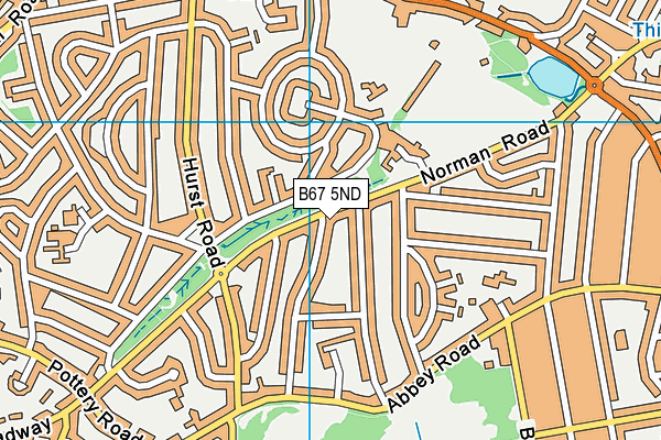B67 5ND map - OS VectorMap District (Ordnance Survey)