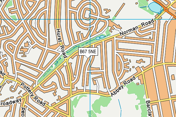 B67 5NE map - OS VectorMap District (Ordnance Survey)