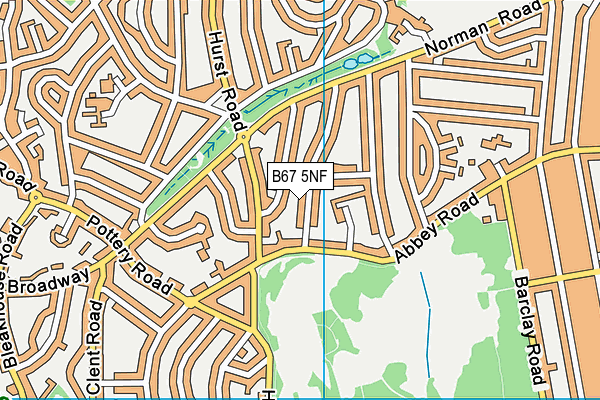 B67 5NF map - OS VectorMap District (Ordnance Survey)